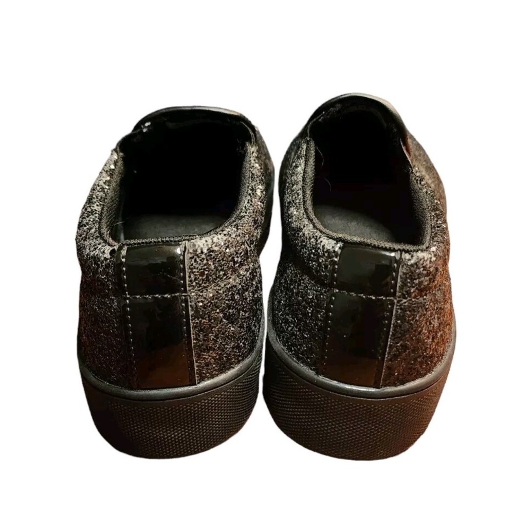 UUBARIS Women's Fashion Loafers Black Rhinestone Glitter Sneakers Sparkle Sz 7.5 - Picture 4 of 7